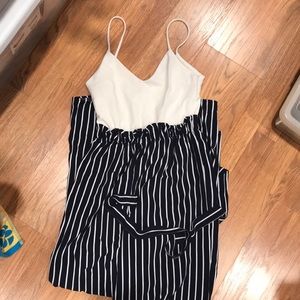 White and Navy jumpsuit